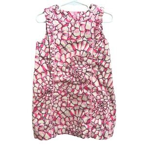 LILLY PULITZER GIRLS CLASSIC SHIFT DRESS PINK AND PURPLE FLORAL PRINT SIZE 5